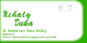 mihaly duka business card