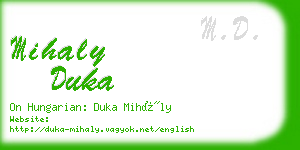 mihaly duka business card